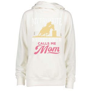 Barrel Racing Mom Horse Favorite Barrel Racer Mother's Day Gift Womens Funnel Neck Pullover Hood