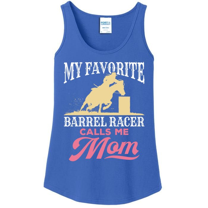 Barrel Racing Mom Horse Favorite Barrel Racer Mother's Day Gift Ladies Essential Tank