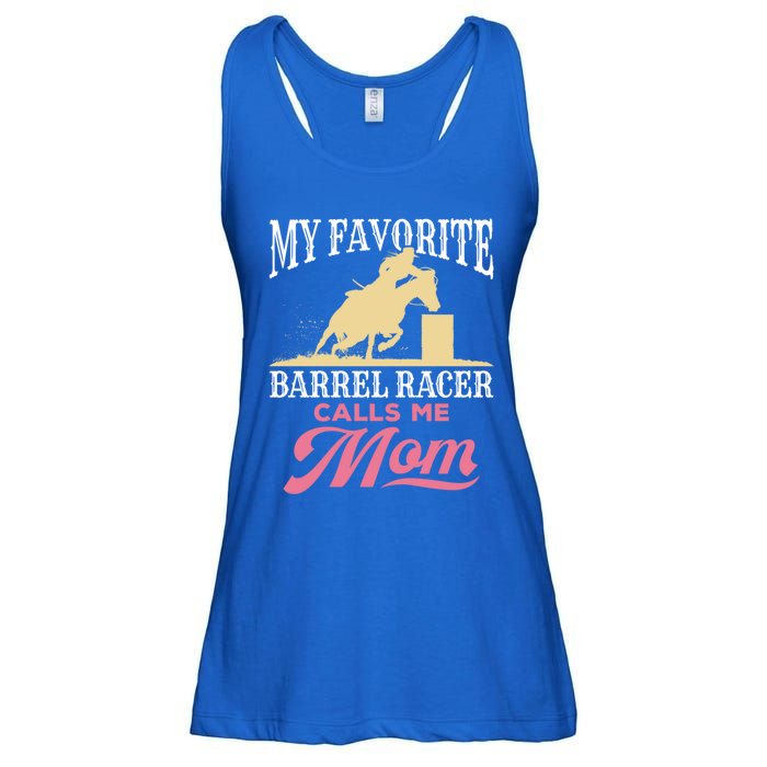 Barrel Racing Mom Horse Favorite Barrel Racer Mother's Day Gift Ladies Essential Flowy Tank