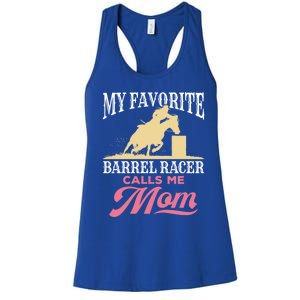 Barrel Racing Mom Horse Favorite Barrel Racer Mother's Day Gift Women's Racerback Tank