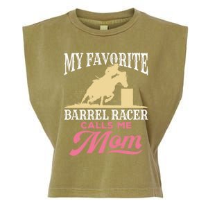 Barrel Racing Mom Horse Favorite Barrel Racer Mother's Day Gift Garment-Dyed Women's Muscle Tee