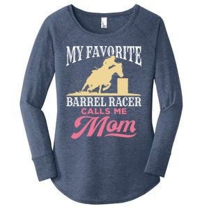 Barrel Racing Mom Horse Favorite Barrel Racer Mother's Day Gift Women's Perfect Tri Tunic Long Sleeve Shirt