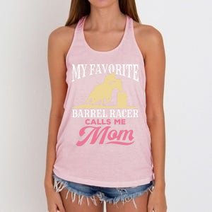 Barrel Racing Mom Horse Favorite Barrel Racer Mother's Day Gift Women's Knotted Racerback Tank