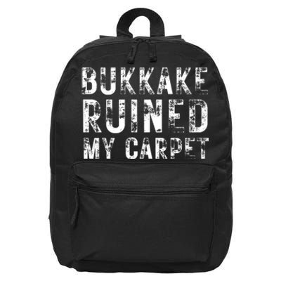 Bukkake Ruined My Carpet 16 in Basic Backpack