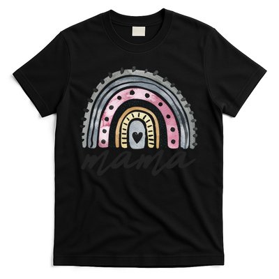 Boho Rainbow Mama Watercolor New Mom T-Shirt