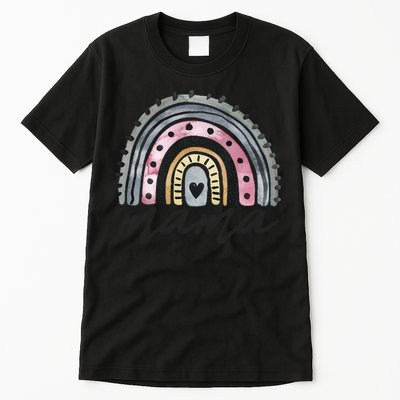 Boho Rainbow Mama Watercolor New Mom Tall T-Shirt