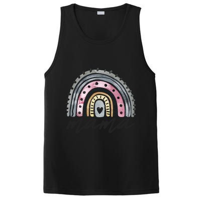 Boho Rainbow Mama Watercolor New Mom PosiCharge Competitor Tank