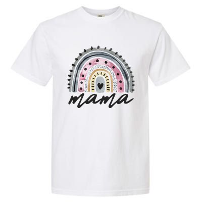 Boho Rainbow Mama Watercolor New Mom Garment-Dyed Heavyweight T-Shirt