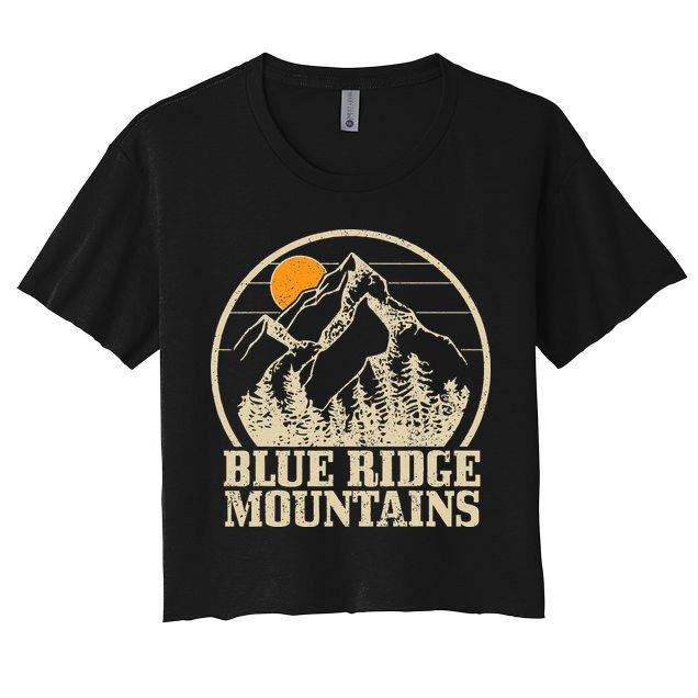 Blue Ridge Mountains Vintage Vintage Hiking Camping Gift Crop Top