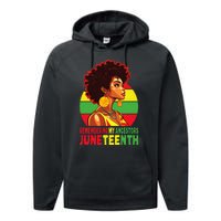 Black  Remembering My Ancestors Juneteenth Performance Fleece Hoodie