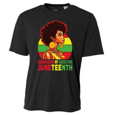 Black  Remembering My Ancestors Juneteenth Cooling Performance Crew T-Shirt