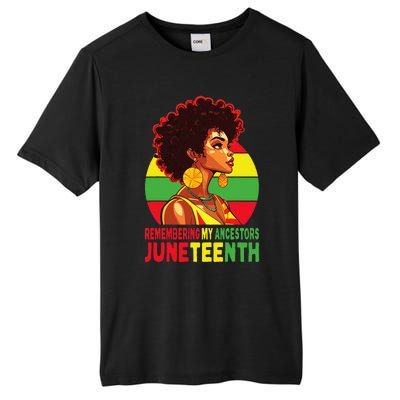 Black  Remembering My Ancestors Juneteenth Tall Fusion ChromaSoft Performance T-Shirt