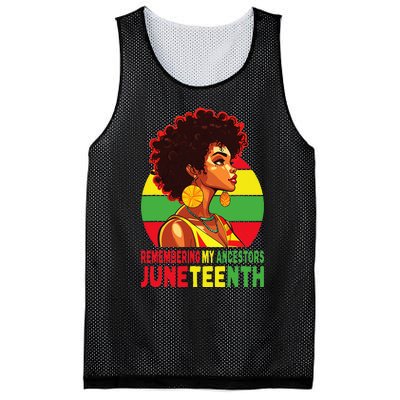 Black  Remembering My Ancestors Juneteenth Mesh Reversible Basketball Jersey Tank