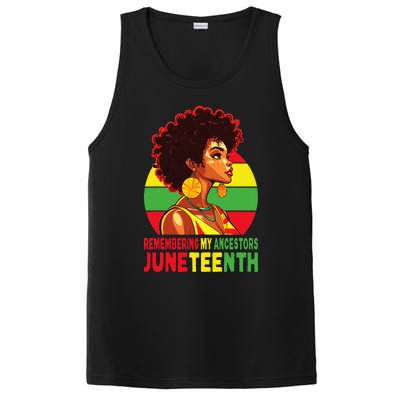 Black  Remembering My Ancestors Juneteenth PosiCharge Competitor Tank