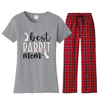 Best Rabbit Mom Bunny Owner Rabbit Mama Bunny Mother Gift Women's Flannel Pajama Set