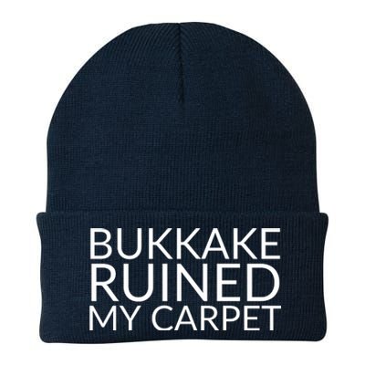 Bukkake Ruined My Carpet Funny Offensive Saying. Knit Cap Winter Beanie