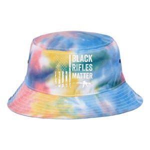 Black Rifles Matter Funny Pro Gun Rights American Flag Tie Dye Newport Bucket Hat