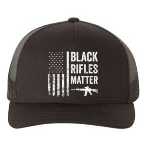 Black Rifles Matter Funny Pro Gun Rights American Flag Yupoong Adult 5-Panel Trucker Hat