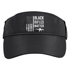 Black Rifles Matter Funny Pro Gun Rights American Flag Adult Drive Performance Visor