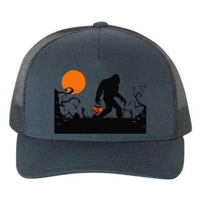 Bigfoot Red Moon Halloween Bigfoot Lover Yupoong Adult 5-Panel Trucker Hat