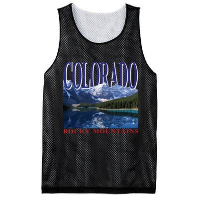 Beautiful Rocky Mountains Colorado Mesh Reversible Basketball Jersey Tank