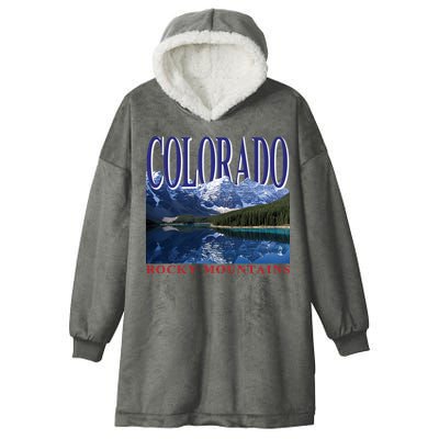 Beautiful Rocky Mountains Colorado Hooded Wearable Blanket