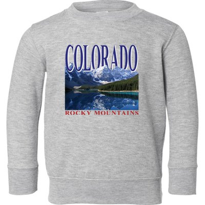 Beautiful Rocky Mountains Colorado Toddler Sweatshirt