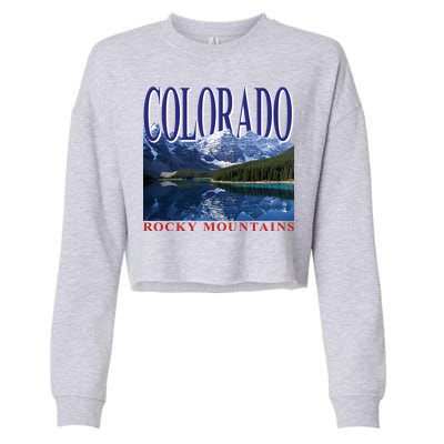 Beautiful Rocky Mountains Colorado Cropped Pullover Crew