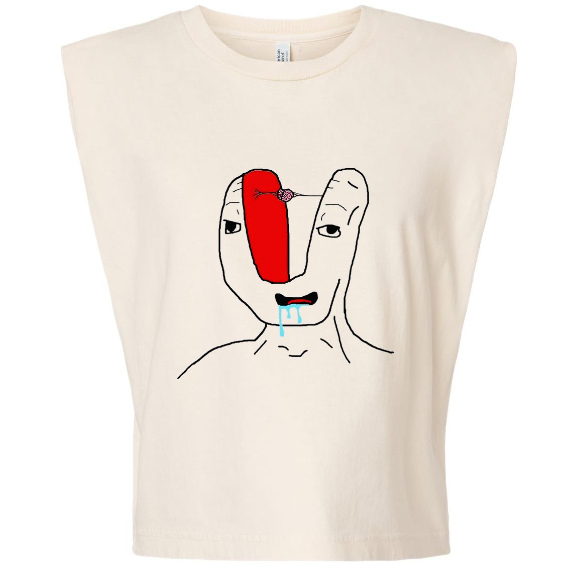 Brain Rot Meme Garment-Dyed Women's Muscle Tee