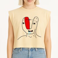 Brain Rot Meme Garment-Dyed Women's Muscle Tee