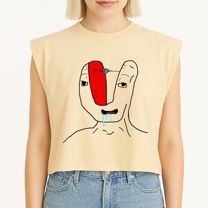 Brain Rot Meme Garment-Dyed Women's Muscle Tee