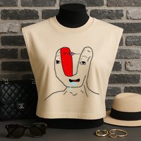 Brain Rot Meme Garment-Dyed Women's Muscle Tee