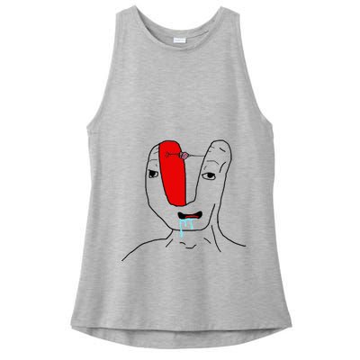Brain Rot Meme Ladies PosiCharge Tri-Blend Wicking Tank