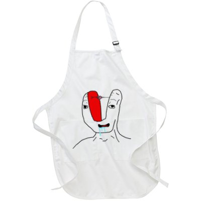 Brain Rot Meme Full-Length Apron With Pockets