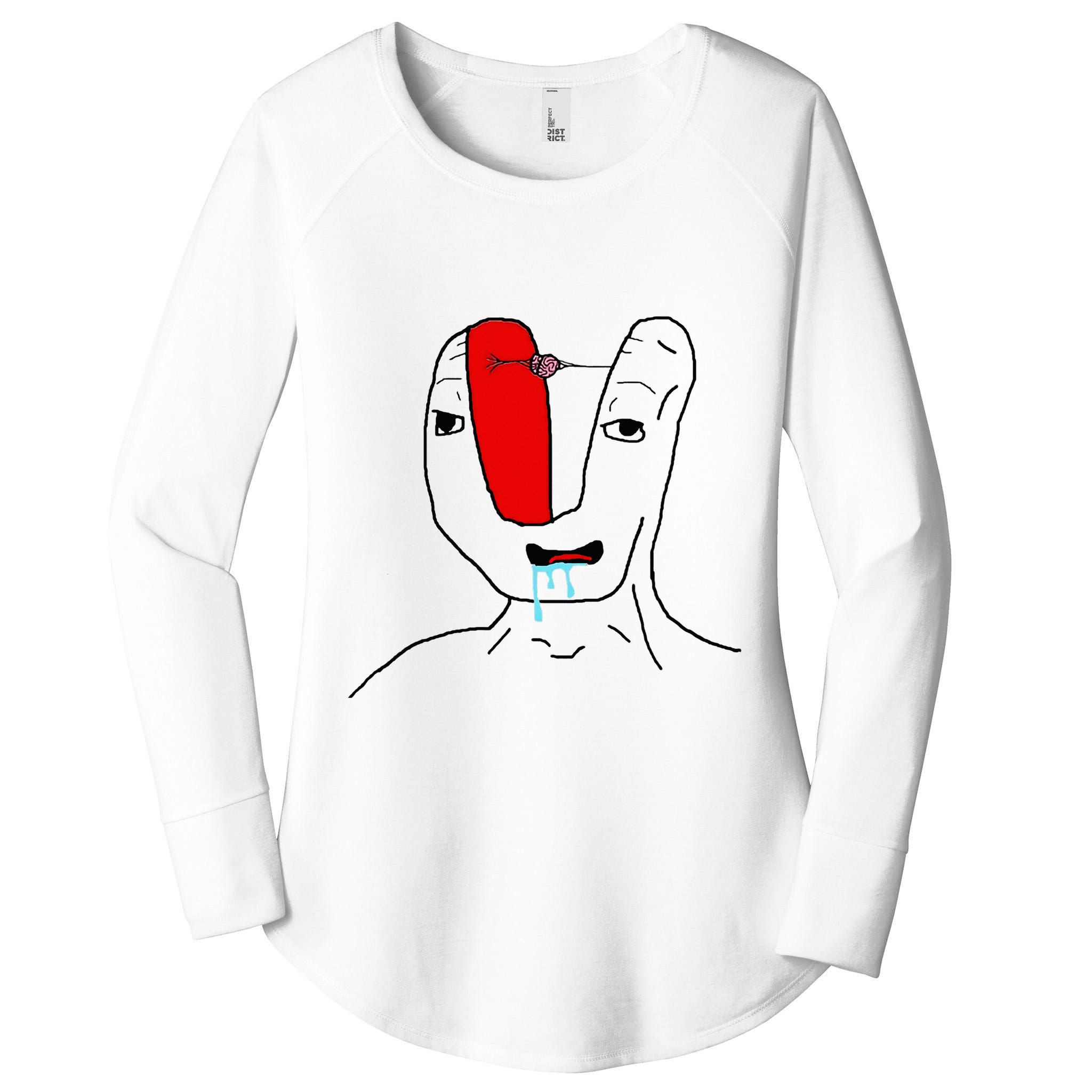 Brain Rot Meme Women's Perfect Tri Tunic Long Sleeve Shirt