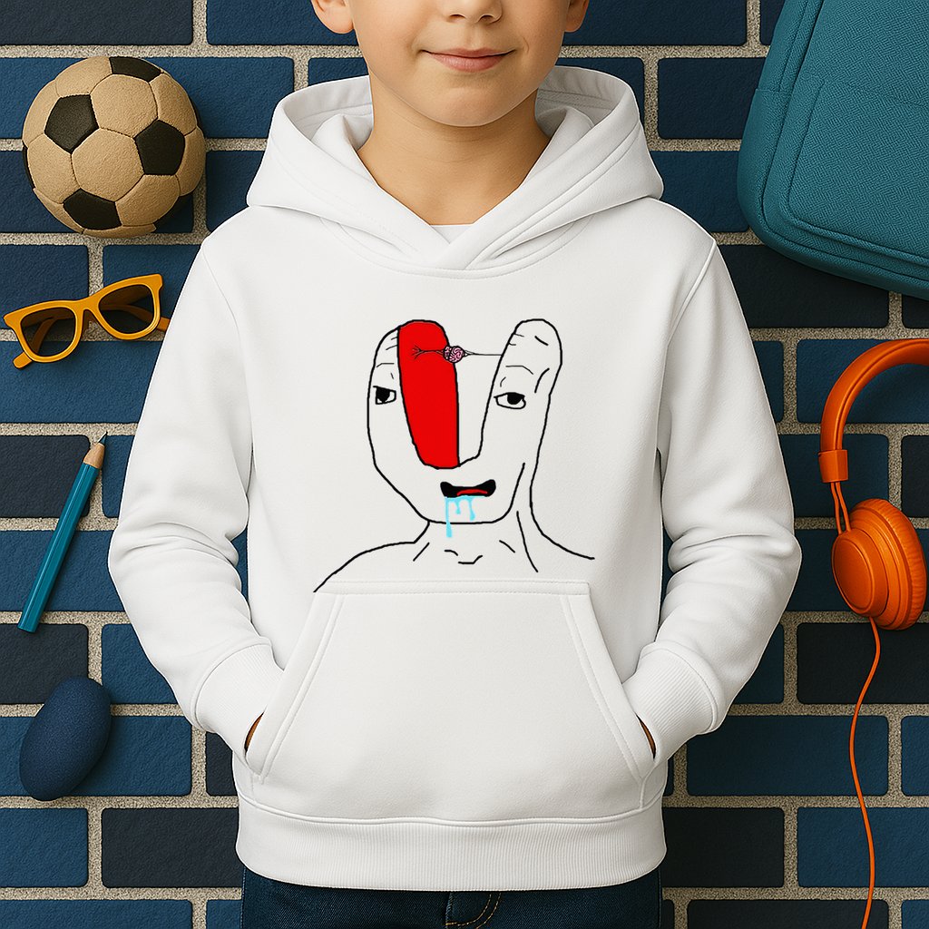 Brain Rot Meme Kids Hoodie