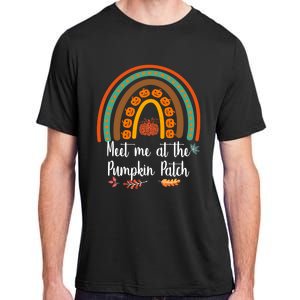 Boho Rainbow Meet Me At The Pumpkin Patch Fall Thanksgiving Gift Adult ChromaSoft Performance T-Shirt