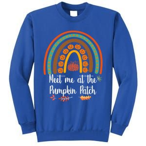 Boho Rainbow Meet Me At The Pumpkin Patch Fall Thanksgiving Gift Sweatshirt