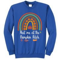 Boho Rainbow Meet Me At The Pumpkin Patch Fall Thanksgiving Gift Sweatshirt