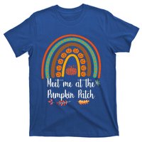 Boho Rainbow Meet Me At The Pumpkin Patch Fall Thanksgiving Gift T-Shirt