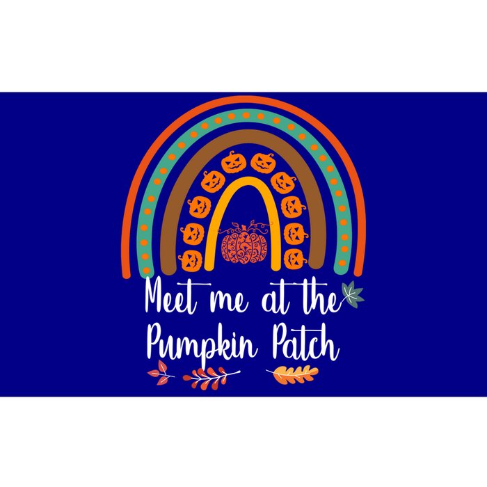 Boho Rainbow Meet Me At The Pumpkin Patch Fall Thanksgiving Gift Bumper Sticker