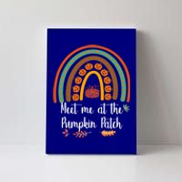 Boho Rainbow Meet Me At The Pumpkin Patch Fall Thanksgiving Gift Canvas