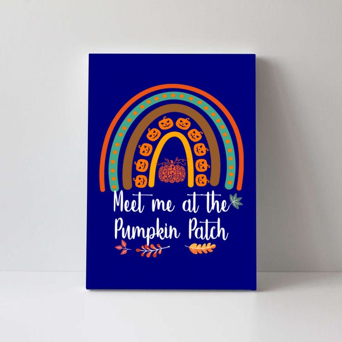 Boho Rainbow Meet Me At The Pumpkin Patch Fall Thanksgiving Gift Canvas