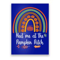 Boho Rainbow Meet Me At The Pumpkin Patch Fall Thanksgiving Gift Poster