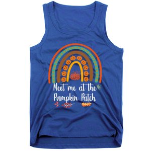 Boho Rainbow Meet Me At The Pumpkin Patch Fall Thanksgiving Gift Tank Top