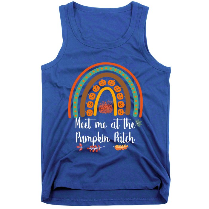 Boho Rainbow Meet Me At The Pumpkin Patch Fall Thanksgiving Gift Tank Top