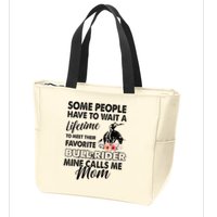 Bull Rider Mom Some People Have To Wait A Lifetime Xmas Zip Tote Bag