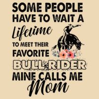 Bull Rider Mom Some People Have To Wait A Lifetime Xmas Zip Tote Bag