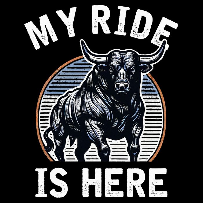 Bull Riding My Ride Is Here Western Cowboy Ranch Rodeo City Backpack