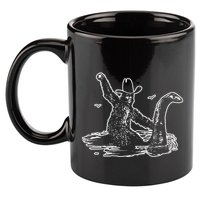 Bigfoot Riding Nessie 11oz C Handle Ceramic Mug